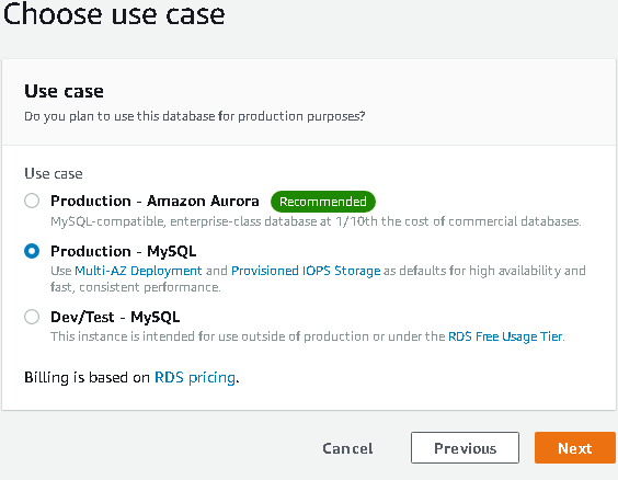 Choose use case