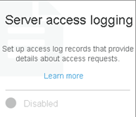 Server access logging
