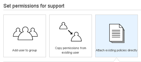 Set permissions for support