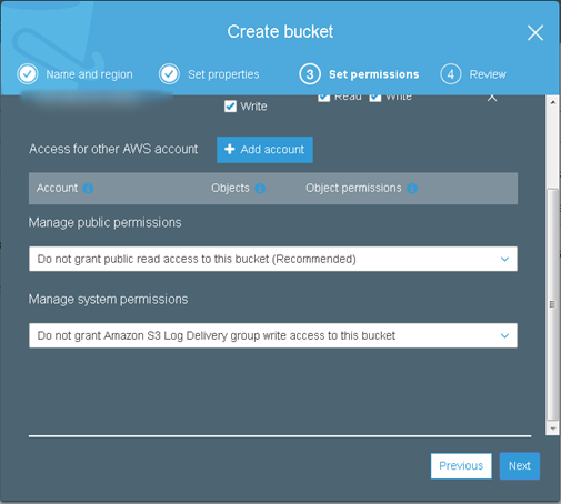 Manage public and system permissions