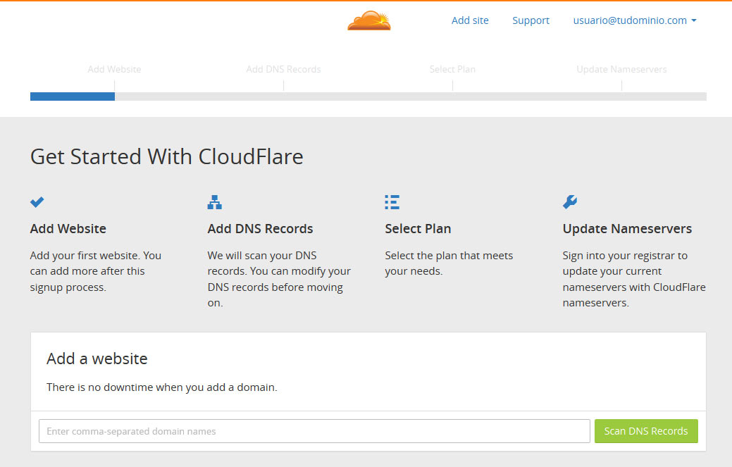 Get started with CloudFlare