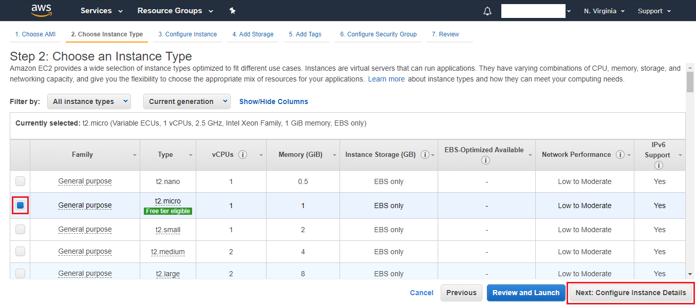 migrate WordPress Instance type