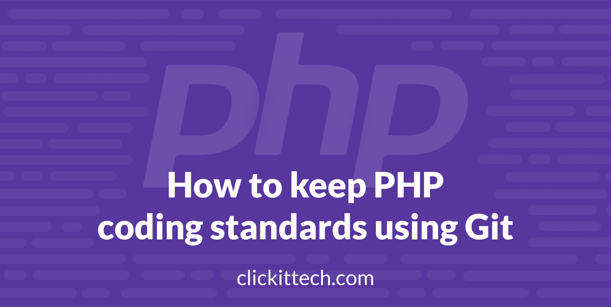 How to keep PHP coding standards using Git