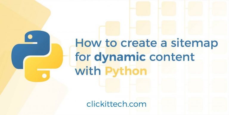 Create your own sitemap for dynamic content with python