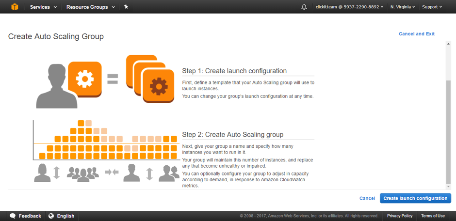 step 12 of create auto scaling in aws: create launch configuration