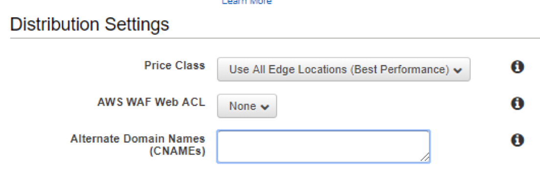 Leave the rest of settings by default, and move to Distribution Settings.