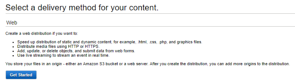 select a delivery method for your content