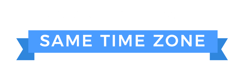 Top ranked teams in the same time zone for Software Development