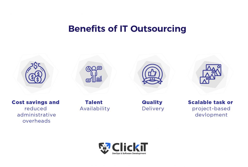 benefits of It  outsourcing, from cost savings, talent, quality and scalabe tasks