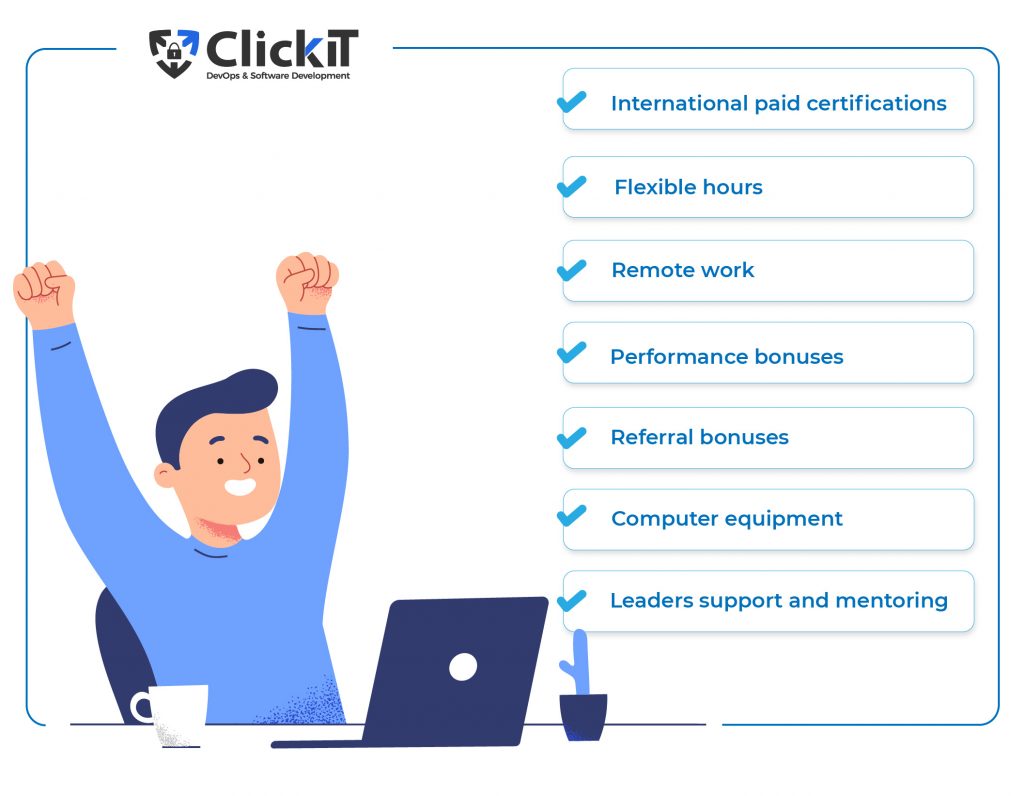 This is Us This is ClickIT, the benefits of being part of our team