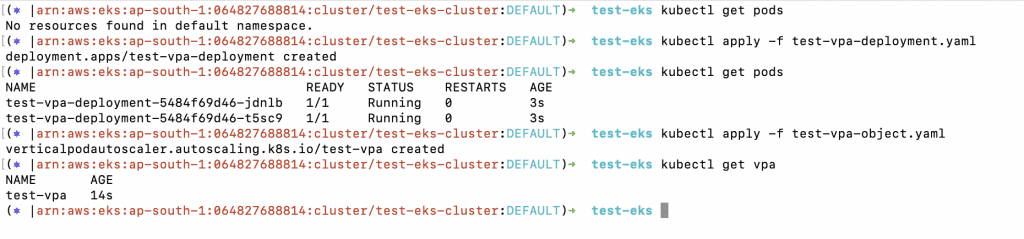 Set up a VPA step 5