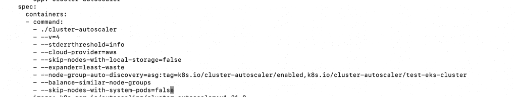 Set up a Kubernetes Cluster Autoscaler step 6