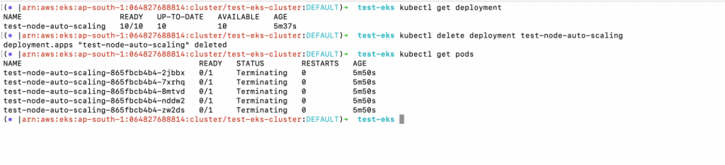 Test the Kubernetes Cluster Autoscaler step 5