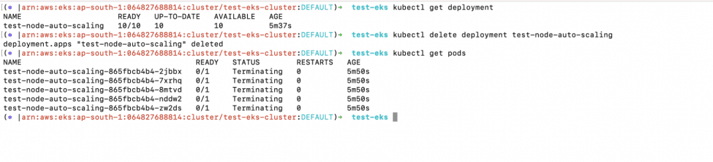 Test the Kubernetes Cluster Autoscaler step 5