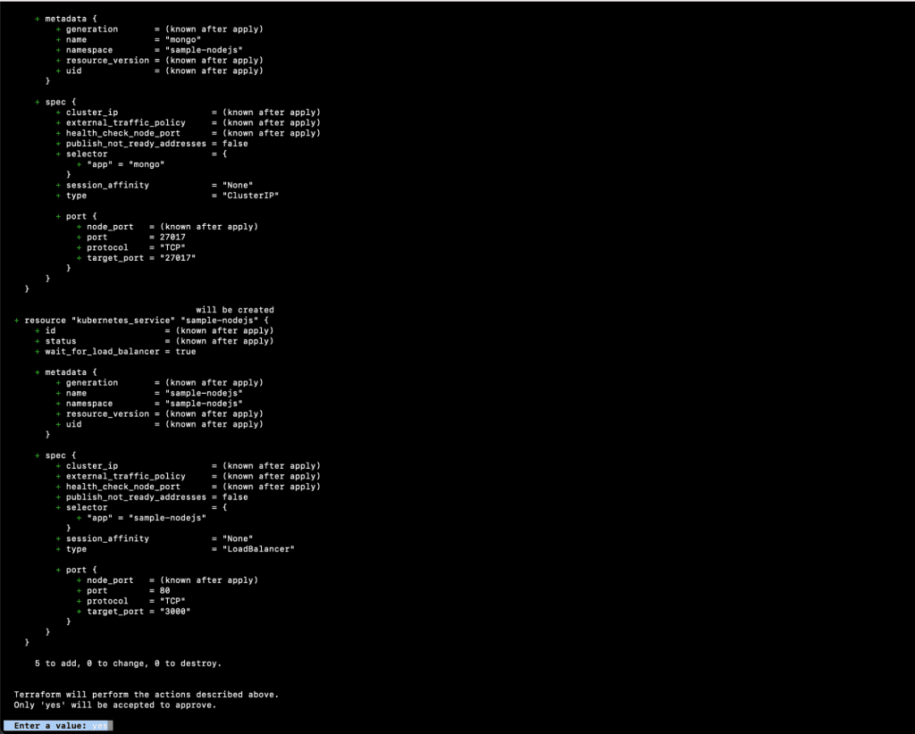 Deploy a Sample Nodejs Application on the EKS Cluster Using Terraform step 9