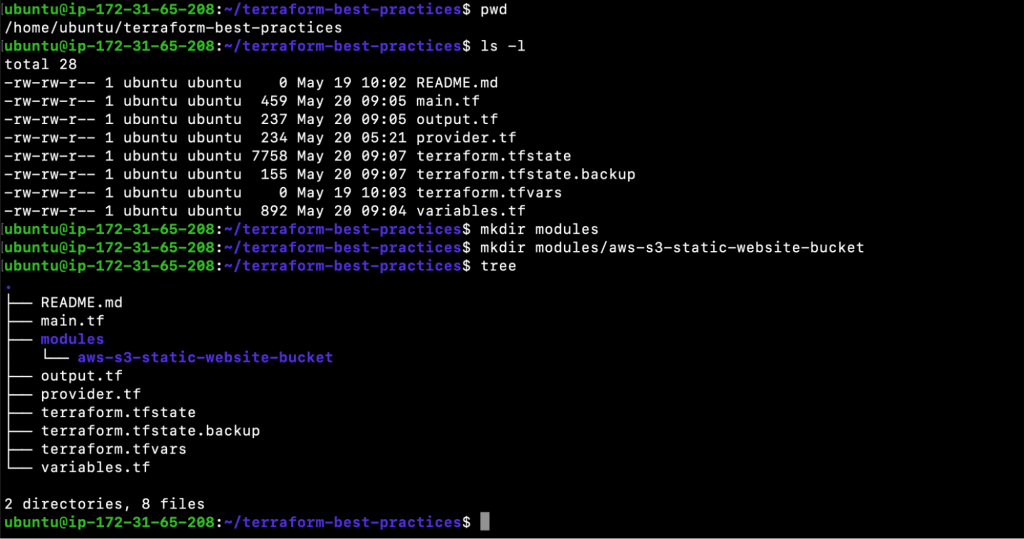 write a module and create S3 Buckets step 1