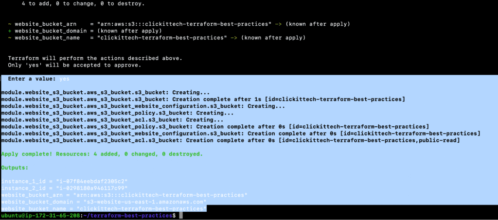 write a module and create S3 Buckets step 2