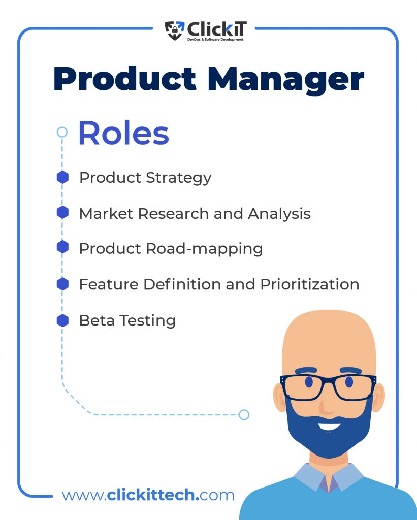 Product manager vs product owner: Product Manager Roles
Product Strategy
Market Research and Analysis
Product Road-mapping
Feature Definition and Prioritization
Beta Testing

