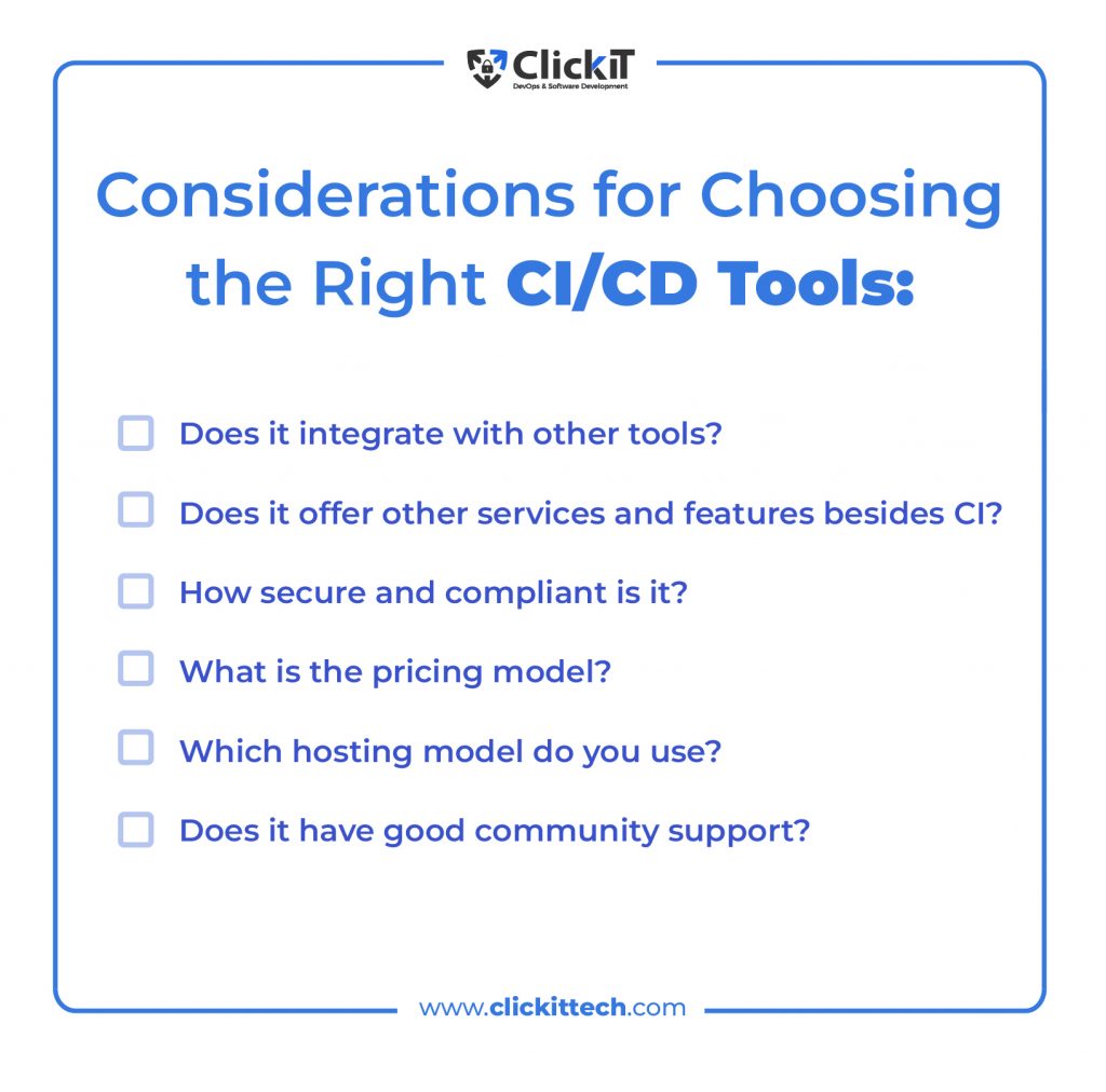 CI CD Tools Considerations