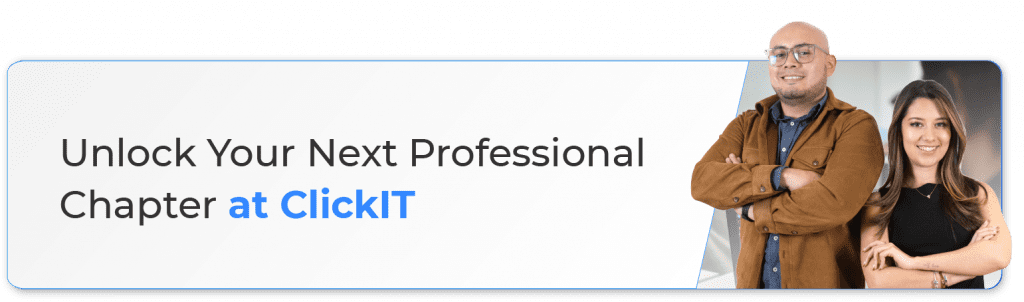 Unlock Your Next Professional Chapter at ClickIT.  Virtual Interviews.