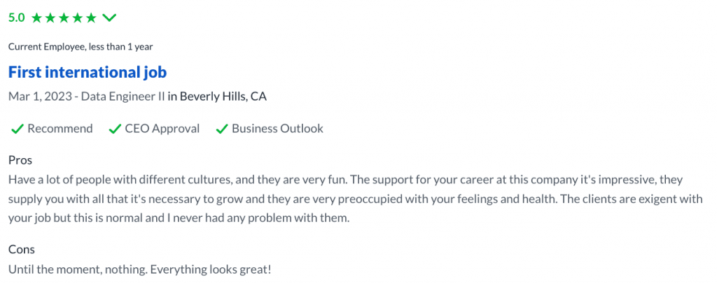 Job reviews Glassdoor 