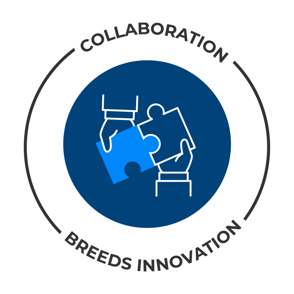 Company values. 
Collaboration breeds innovation
