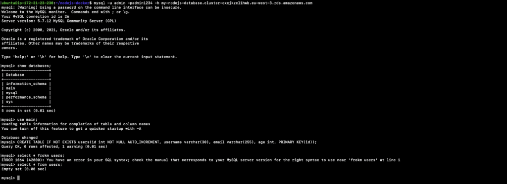 Install dependencies on the EC2 Instance.