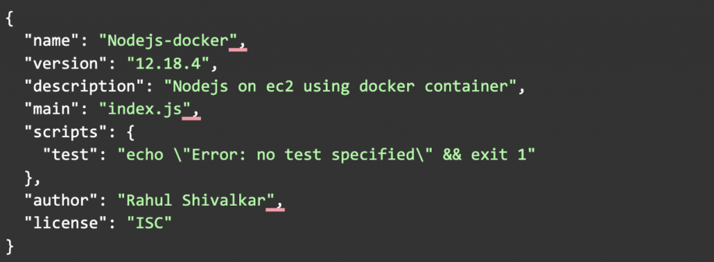 {
  "name": "Nodejs-docker",
  "version": "12.18.4",
  "description": "Nodejs on ec2 using docker container",
  "main": "index.js",
  "scripts": {
    "test": "echo \"Error: no test specified\" && exit 1"
  },
  "author": "Rahul Shivalkar",
  "license": "ISC"
}