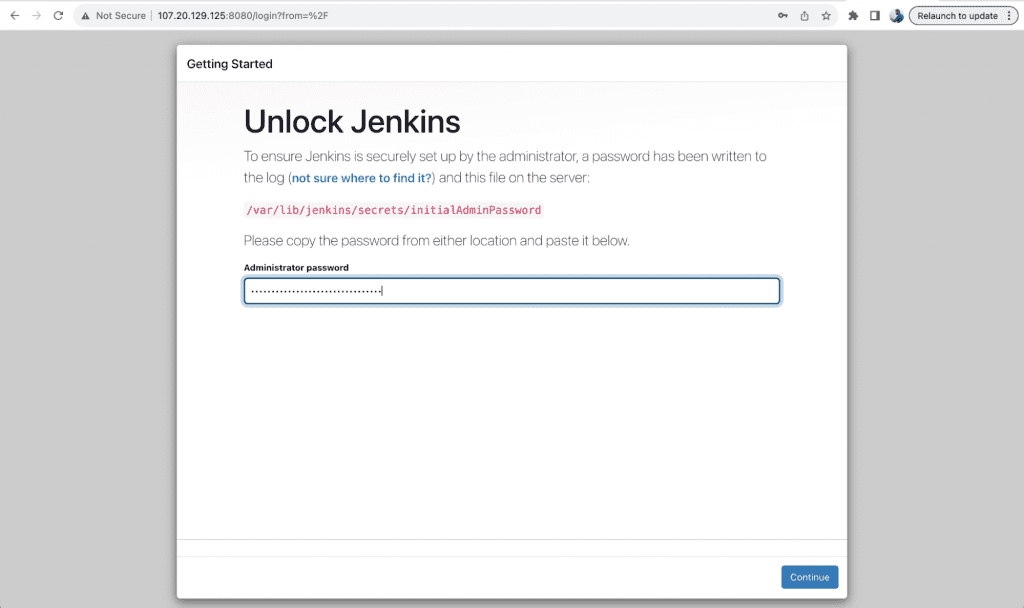 unlock jenkins