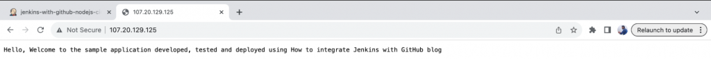 How to integrate Jenkins with GitHub: EC2 Instance using the Public-IP-of-the-EC2-Instance:80.