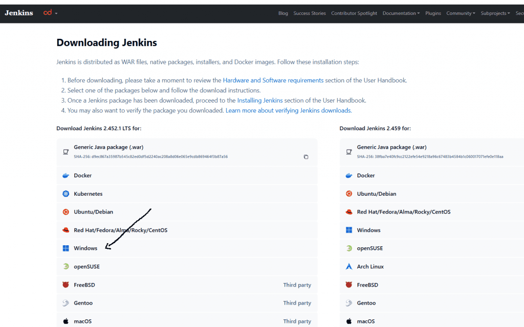 setup Jenkins Download Jenkins