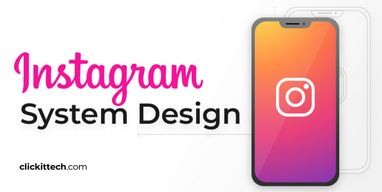 banner with the title of instagram system design