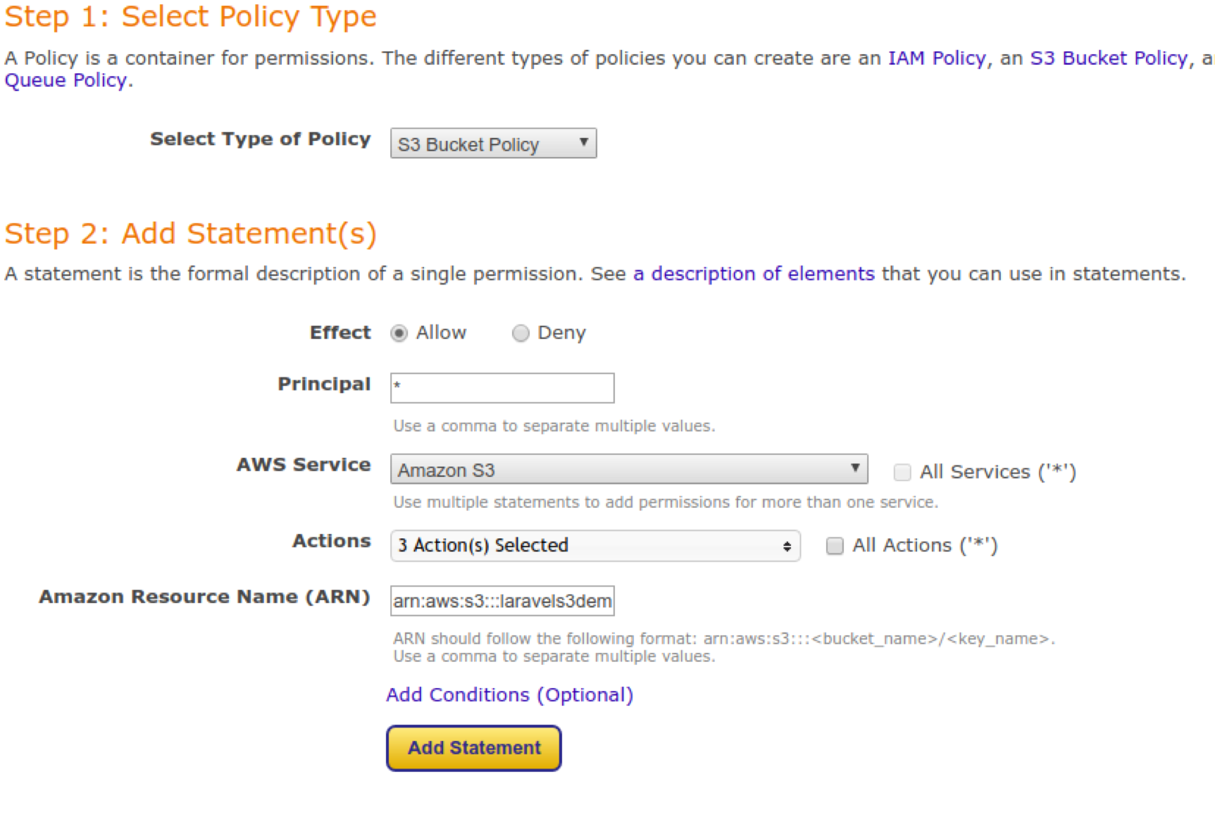 How to upload files to Amazon s3 using Laravel